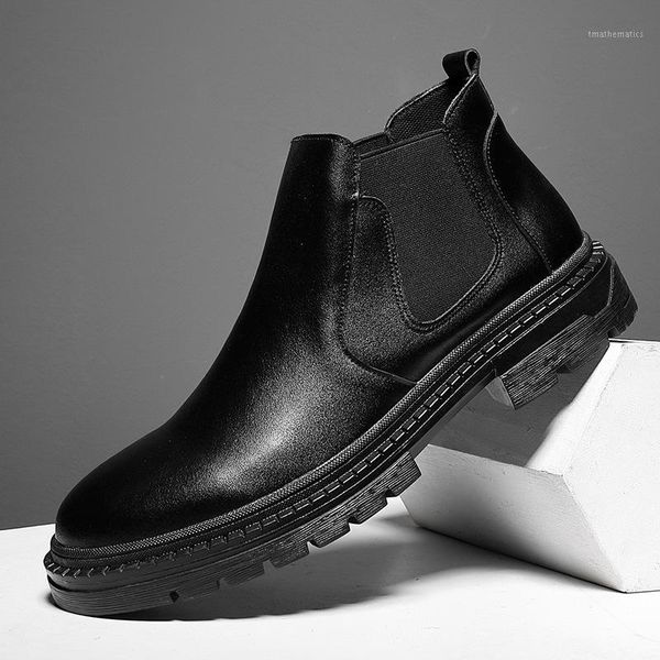 british style men's leisure black boots breathable cow leather shoes slip on platform ankle boot sapatos botas masculina1
british style men's leisure black boots breathable cow leather shoes slip on platform ankle boot sapatos botas masculina1