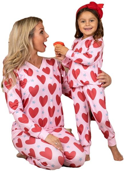 valentine pajamas sets parent-child clothing heart printed t-shirt legging pants two piece suit for kids adults girls homewear g10801, White
valentine pajamas sets parent-child clothing heart printed t-shirt legging pants two piece suit for kids adults girls homewear g10801, White