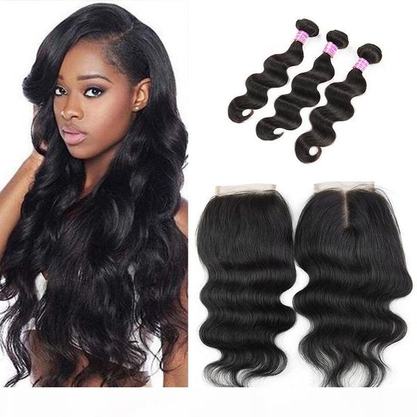 3 bundles body wave with closure unprocessed natural color virgin human hair weaves dhgate can be permed hair closures, Black
3 bundles body wave with closure unprocessed natural color virgin human hair weaves dhgate can be permed hair closures, Black