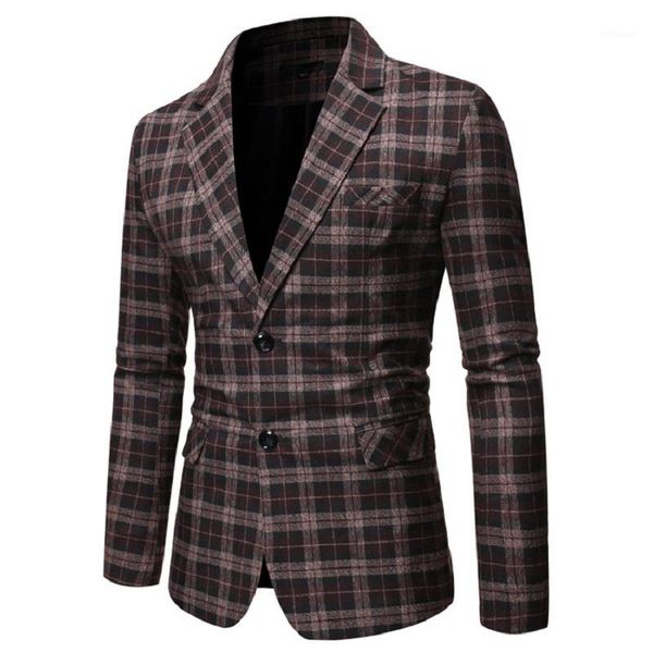 men blazer men's casual plaid two-grain single-breasted slim v-neck mens blazer jacket after the vents suit jacket1, White;black
men blazer men's casual plaid two-grain single-breasted slim v-neck mens blazer jacket after the vents suit jacket1, White;black