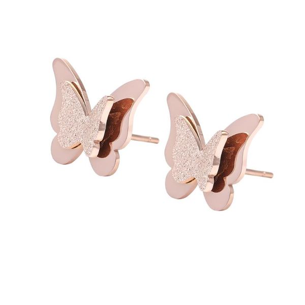 stud fashion luxury rose gold frosted insect double butterfly stainless steel earring for women high grade colorfast non allergic, Golden;silver
stud fashion luxury rose gold frosted insect double butterfly stainless steel earring for women high grade colorfast non allergic, Golden;silver