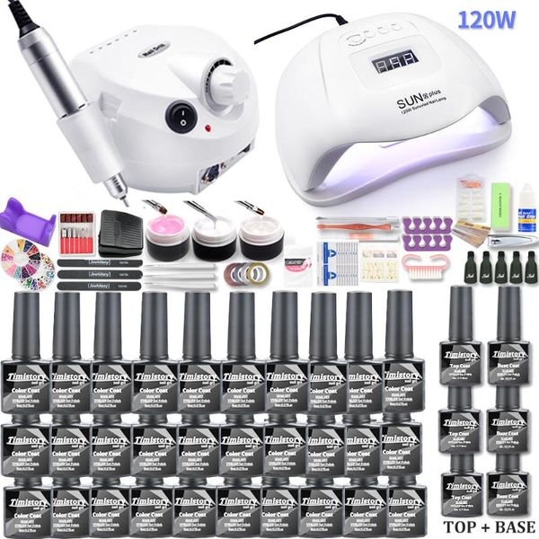 30pcs gel nail polish set 35000rpm nail drill machine kit with 120w uv led lamp manicure tools kit art set uv builder gel
30pcs gel nail polish set 35000rpm nail drill machine kit with 120w uv led lamp manicure tools kit art set uv builder gel