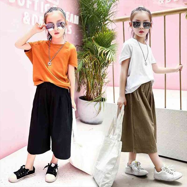 girls clothing sets summer kids loose wide leg pants suits children short sleeve teens girls clothes 4 6 8 10, White
girls clothing sets summer kids loose wide leg pants suits children short sleeve teens girls clothes 4 6 8 10, White