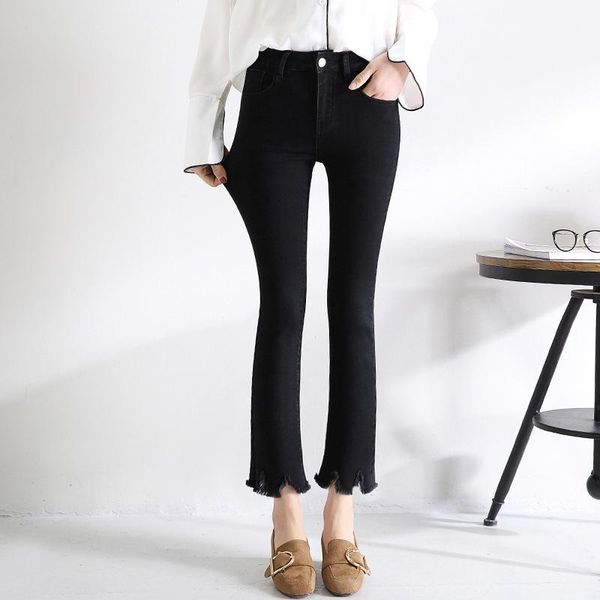 casual womens jeans denim black skinny high waist pencil pants tassel ankle- length trousers, Blue
casual womens jeans denim black skinny high waist pencil pants tassel ankle- length trousers, Blue