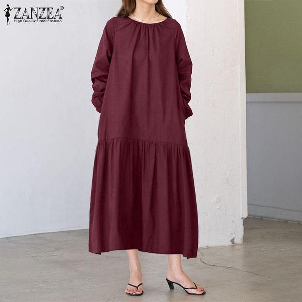 casual dresses zanzea for woman vintage spring ruffle sundress 2021 female mid vestido de mujer solid robe femme plus size 5xl, Black;gray
casual dresses zanzea for woman vintage spring ruffle sundress 2021 female mid vestido de mujer solid robe femme plus size 5xl, Black;gray