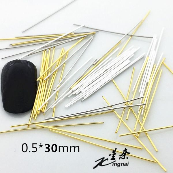 nail art decorations 100pcs/lot japan 0.5*30mm punk style gold metal stick alloy stickers for manicure, Silver;gold
nail art decorations 100pcs/lot japan 0.5*30mm punk style gold metal stick alloy stickers for manicure, Silver;gold