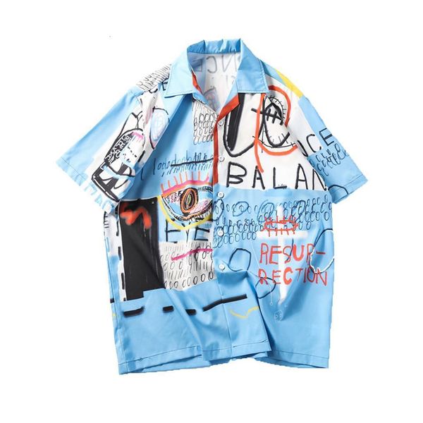 streetwear mens shirt summer harajuku printed fashion short sleeve loose men shirts steetwear casual camisa hombre, White;black
streetwear mens shirt summer harajuku printed fashion short sleeve loose men shirts steetwear casual camisa hombre, White;black