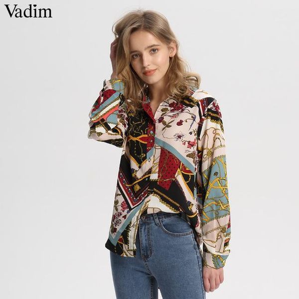 women vintage geometric pattern blouses long sleeve turn down collar pleated shirts female casual wear chic la2931, White
women vintage geometric pattern blouses long sleeve turn down collar pleated shirts female casual wear chic la2931, White
