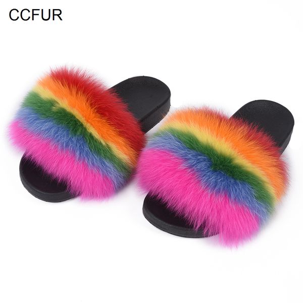 ccfur new colors 2019 summer slides women's real fox fur slippers fluffy fur sliders mixed color fashion lady s6048 y200706, Black
ccfur new colors 2019 summer slides women's real fox fur slippers fluffy fur sliders mixed color fashion lady s6048 y200706, Black