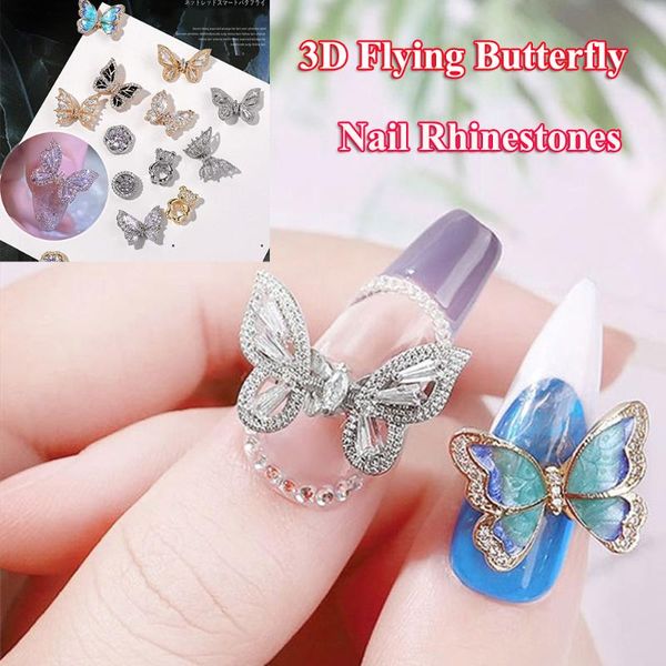 nail art decorations 1pc 3d flying butterfly rhinestones zircon alloy shake wing luxury crystal jewelry, Silver;gold
nail art decorations 1pc 3d flying butterfly rhinestones zircon alloy shake wing luxury crystal jewelry, Silver;gold