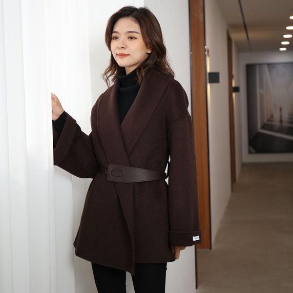 women's wool & blends artudin 2021 autumn winter korean version medium length leisure loose hepburn style cashmere coat woolen women, Black
women's wool & blends artudin 2021 autumn winter korean version medium length leisure loose hepburn style cashmere coat woolen women, Black