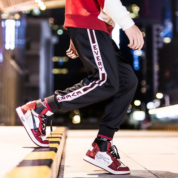 2021 new autumn winter men side striped pants male trousers elastic waist fashion high street joggers sweatpants streetwear popm, Black
2021 new autumn winter men side striped pants male trousers elastic waist fashion high street joggers sweatpants streetwear popm, Black