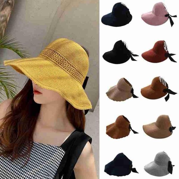 wide brim hats 2021 fashion bow sun visor empty hat uv protction caps cutout beach cap ribbon knit raffia for women, Blue;gray
wide brim hats 2021 fashion bow sun visor empty hat uv protction caps cutout beach cap ribbon knit raffia for women, Blue;gray