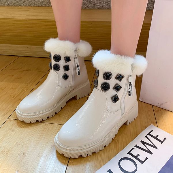 women's shoes snow platform keep warm ankle winter boots with thick skin tb7v, Black
women's shoes snow platform keep warm ankle winter boots with thick skin tb7v, Black