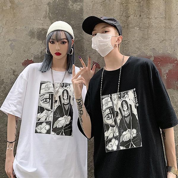men's tshirt naruto harajuku cool japanese anime uchiha itachi print short sleeve t shirt male streetwear casual t-shirts, White;black 
men's tshirt naruto harajuku cool japanese anime uchiha itachi print short sleeve t shirt male streetwear casual t-shirts, White;black