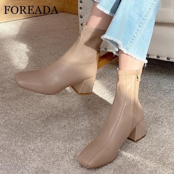 foreada high heel woman boots real leather square toe ankle boots chunky heel short zip lady shoes autumn winter black 401
foreada high heel woman boots real leather square toe ankle boots chunky heel short zip lady shoes autumn winter black 401