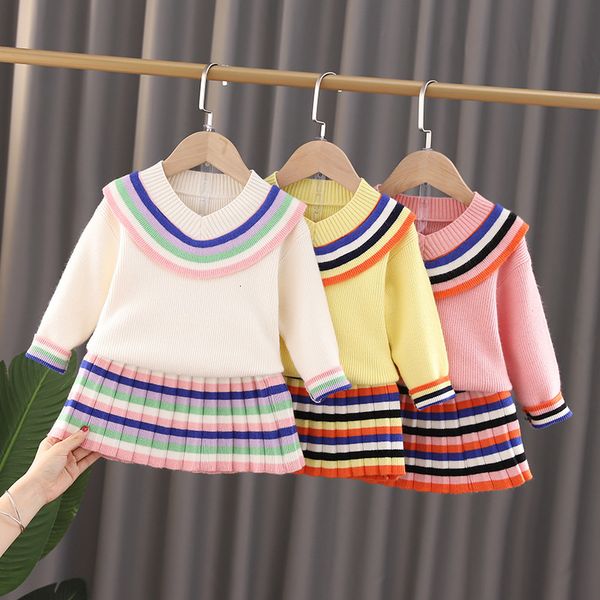 2021 new girls clothing sets knitted long sleeve pullover girl sweater+skirts 2pcs for kids suits 2-6t ajop, White
2021 new girls clothing sets knitted long sleeve pullover girl sweater+skirts 2pcs for kids suits 2-6t ajop, White