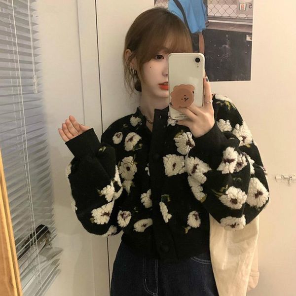 2020 new sweet 3d floral jackets for women winter clothes woman ropa mujer loose long sleeve short coat korean fashion outwear, Black;brown
2020 new sweet 3d floral jackets for women winter clothes woman ropa mujer loose long sleeve short coat korean fashion outwear, Black;brown