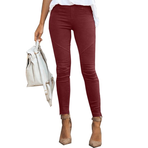 fashion stretch cotton skinny jeans women pleated vintage pencil pants locomotive high waist push up trousers, Blue
fashion stretch cotton skinny jeans women pleated vintage pencil pants locomotive high waist push up trousers, Blue