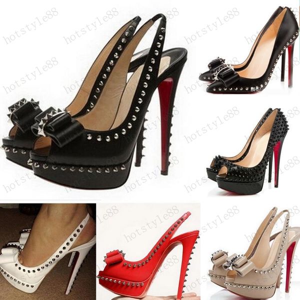 2020 fashion rivets fish mouth red spikes pointed bottom bottoms high heel women dress shoes size 35-45, Black 
2020 fashion rivets fish mouth red spikes pointed bottom bottoms high heel women dress shoes size 35-45, Black