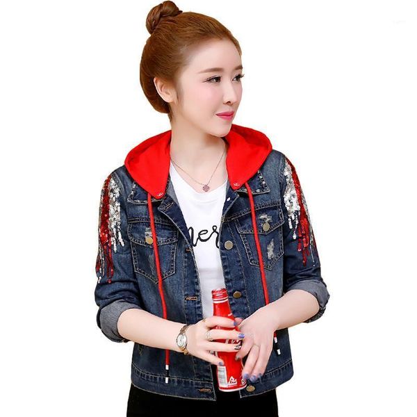 2020 new women's denim jackets vintage casual single breasted detachable hooded coat female jeans basic jackets outerwear r741, Black;brown
2020 new women's denim jackets vintage casual single breasted detachable hooded coat female jeans basic jackets outerwear r741, Black;brown