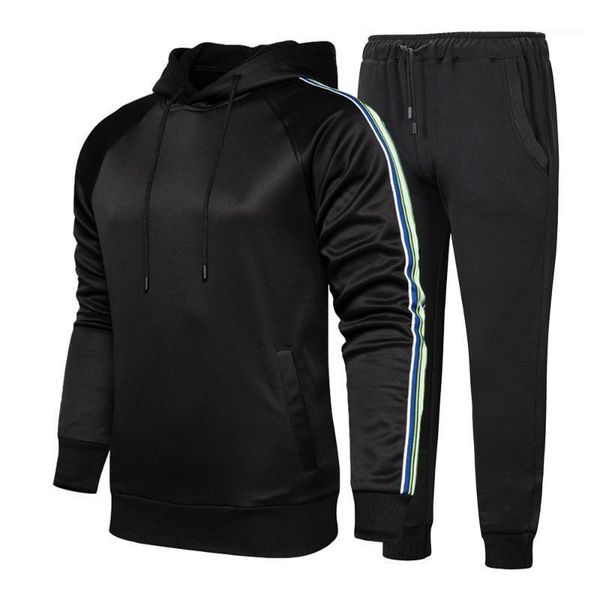 running sets spring autumn men tracksuit striped hoodies set male causal two pieces sports suit sweatshirt + sweatpants jogging sportswear1, Black;blue
running sets spring autumn men tracksuit striped hoodies set male causal two pieces sports suit sweatshirt + sweatpants jogging sportswear1, Black;blue