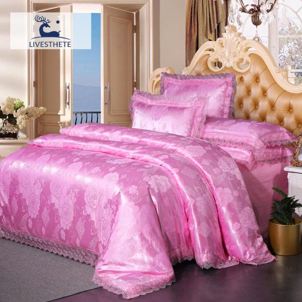 bedding sets liv-esthete pink set luxury euro jacquard bed linen duvet cover flat fitted sheet elastic band double corner
bedding sets liv-esthete pink set luxury euro jacquard bed linen duvet cover flat fitted sheet elastic band double corner