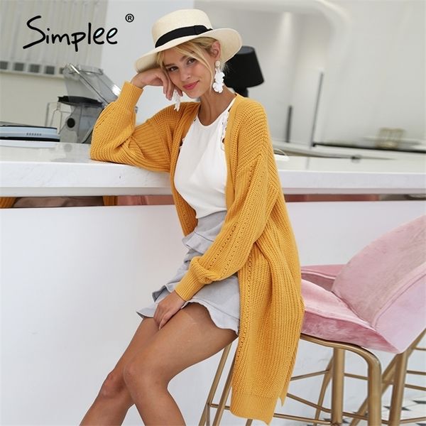 simplee lantern sleeve long cardigan loose casual knitted cardigan jumper sweater autumn winter fashion women jumpers pull 201221, White;black
simplee lantern sleeve long cardigan loose casual knitted cardigan jumper sweater autumn winter fashion women jumpers pull 201221, White;black