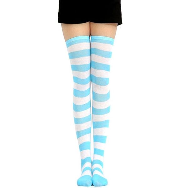 women girls knitted cosplay long contrast color stripes over knee thigh high fancy dress halloween party costume stockings retail, Black;white
women girls knitted cosplay long contrast color stripes over knee thigh high fancy dress halloween party costume stockings retail, Black;white