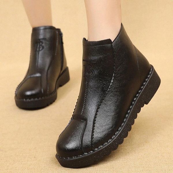 woman leather boots short boots for women zip wedge platform boots waterproof mother shoes winter big size #jp4d
woman leather boots short boots for women zip wedge platform boots waterproof mother shoes winter big size #jp4d