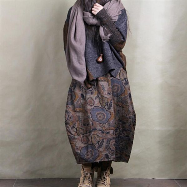 2021 autumn winter new warm vintage women skirt elastic waist flower cotton chinese style national long skirt, Black
2021 autumn winter new warm vintage women skirt elastic waist flower cotton chinese style national long skirt, Black