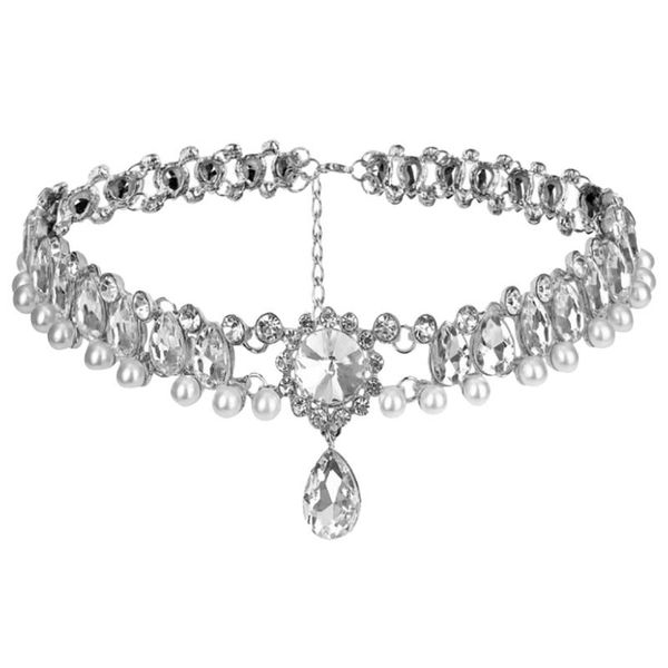 chokers water drop rhinestone long pendant necklace for women full crystal simulated pearl necklaces elegant bridal wedding jewelry, Golden;silver
chokers water drop rhinestone long pendant necklace for women full crystal simulated pearl necklaces elegant bridal wedding jewelry, Golden;silver