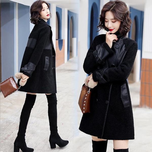 feminine long 2021 new winter loosed teddy fashion put integrated skin jacket big 1wgn, Black
feminine long 2021 new winter loosed teddy fashion put integrated skin jacket big 1wgn, Black