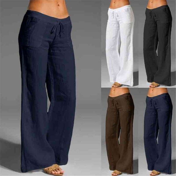 women elastic waist wide leg pant casual loose high waist belt long straight female vintage solid color plus size trousers, Black;white
women elastic waist wide leg pant casual loose high waist belt long straight female vintage solid color plus size trousers, Black;white