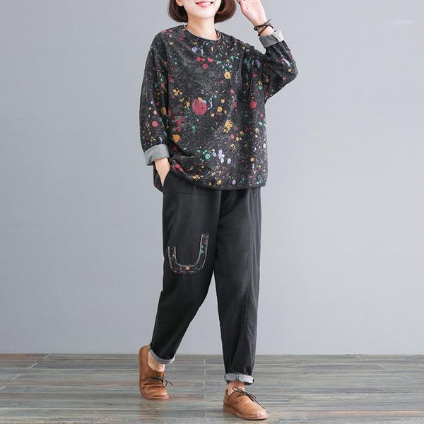 2020 female new spring korean style plus size literary retro printed retro western style two-piece casual loose suit1, White
2020 female new spring korean style plus size literary retro printed retro western style two-piece casual loose suit1, White