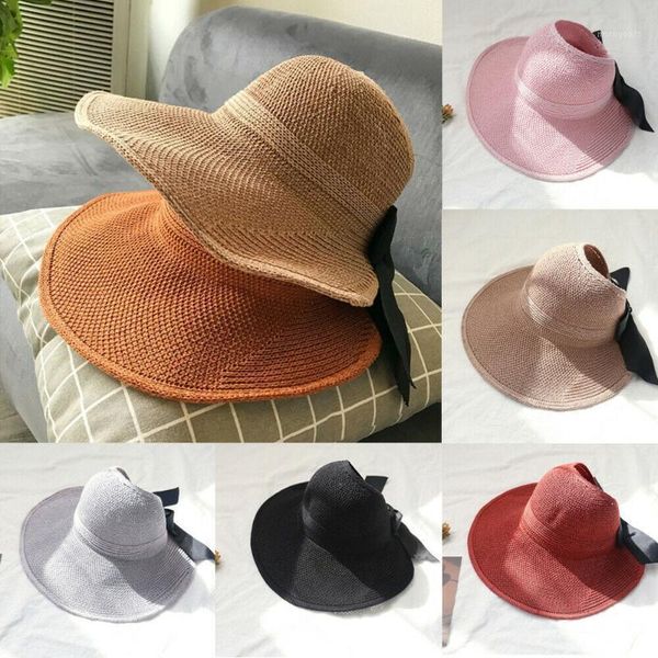 wide brim hats summer floppy straw hat women ladies beach sun foldable cap1, Blue;gray
wide brim hats summer floppy straw hat women ladies beach sun foldable cap1, Blue;gray