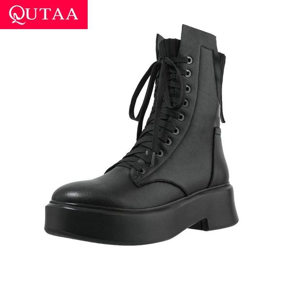 boots qutaa 2021 genuine leather+ pu leather square heel autumn black winter ankle high fashion women shoes size 34-39
boots qutaa 2021 genuine leather+ pu leather square heel autumn black winter ankle high fashion women shoes size 34-39