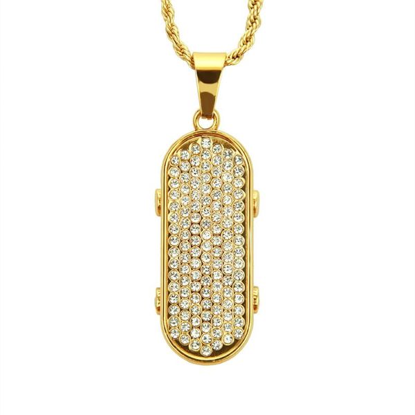 pendant necklaces stainless steel skateboard gold color punk hip hop rock necklace fashion cuban chain for men women, Silver
pendant necklaces stainless steel skateboard gold color punk hip hop rock necklace fashion cuban chain for men women, Silver