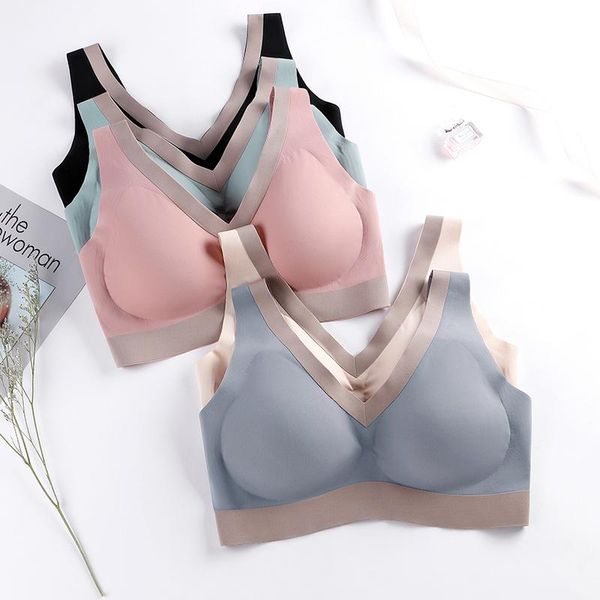 genuine anti counterfeit one piece traceless ice silk deep v sports rimless bra large women's underwear, Red;black
genuine anti counterfeit one piece traceless ice silk deep v sports rimless bra large women's underwear, Red;black