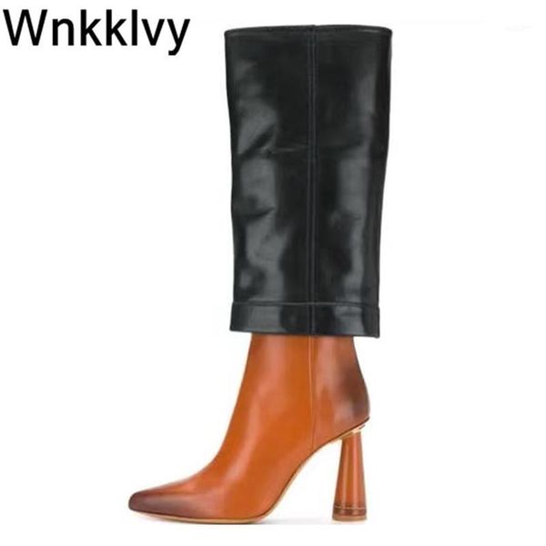 boots strange high heel knee women pointed toe flanging mixed colors long 2021 winter runway desgin shoes booties1, Black
boots strange high heel knee women pointed toe flanging mixed colors long 2021 winter runway desgin shoes booties1, Black