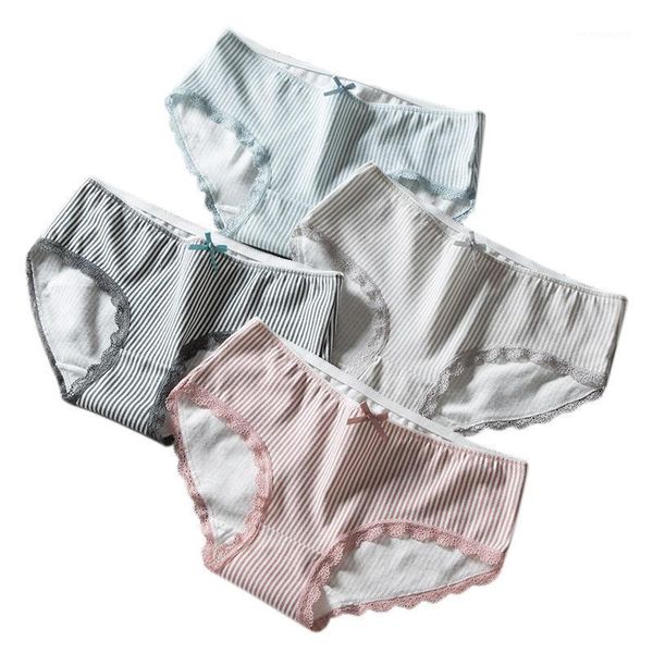 4pcs fashion women cotton panties female striped bow briefs for girls cute breathable underwear lace mid waist lingeries1, Black;pink
4pcs fashion women cotton panties female striped bow briefs for girls cute breathable underwear lace mid waist lingeries1, Black;pink