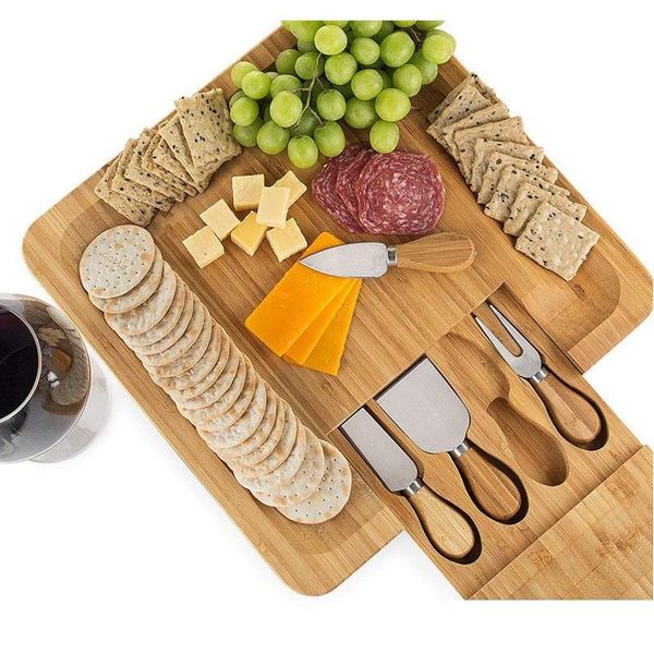 bamboo cheese board set with cutlery in slide-out drawer including 4 stainless steel knife a jllsri loveshop01
bamboo cheese board set with cutlery in slide-out drawer including 4 stainless steel knife a jllsri loveshop01