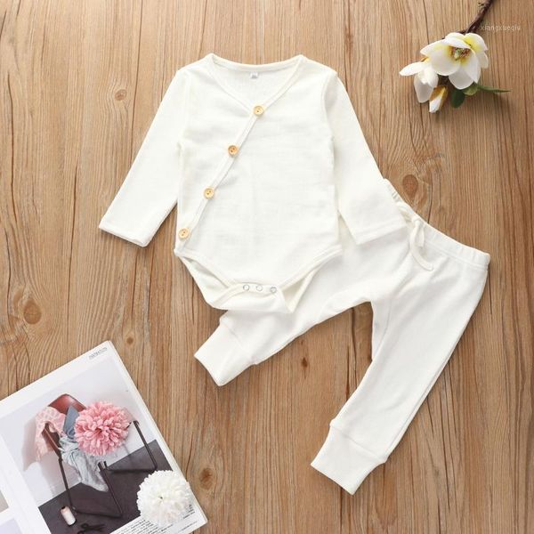 newborn baby boys girls clothes sets long sleeve solid button romper+pants fall winter outfit winter kids set conjunto infantil1, White
newborn baby boys girls clothes sets long sleeve solid button romper+pants fall winter outfit winter kids set conjunto infantil1, White