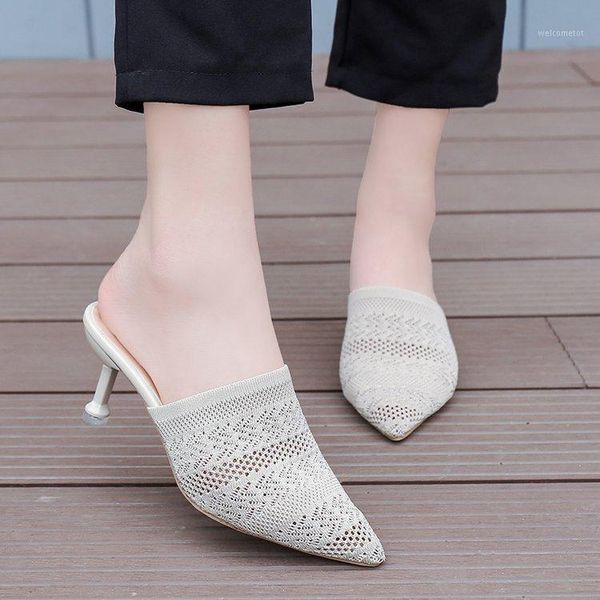 lihuamao breathable mesh summer women shoes stiletto heels mule shoes slingbacks pointed toe ladies slides slip on slipper1, Black
lihuamao breathable mesh summer women shoes stiletto heels mule shoes slingbacks pointed toe ladies slides slip on slipper1, Black