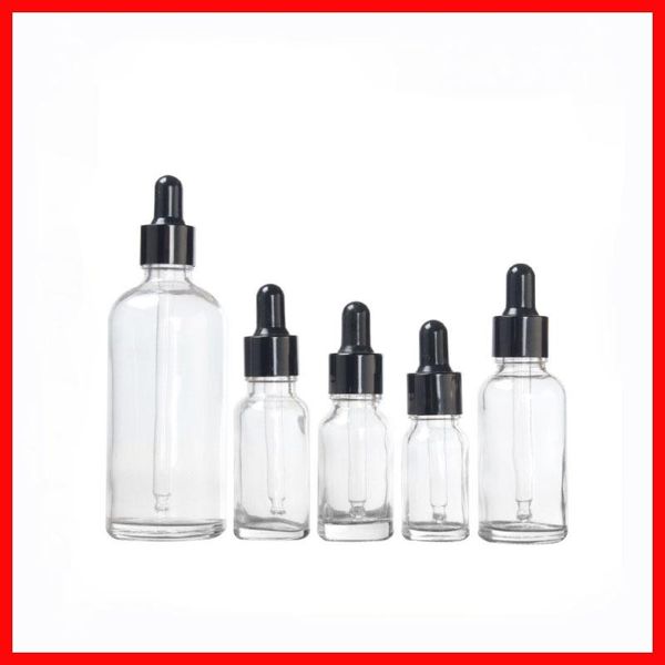 5/10/15/20/30/50/100ml transparent glass bottle essential oil/perfume packaging dropper empty cosmetic container w black cap
5/10/15/20/30/50/100ml transparent glass bottle essential oil/perfume packaging dropper empty cosmetic container w black cap