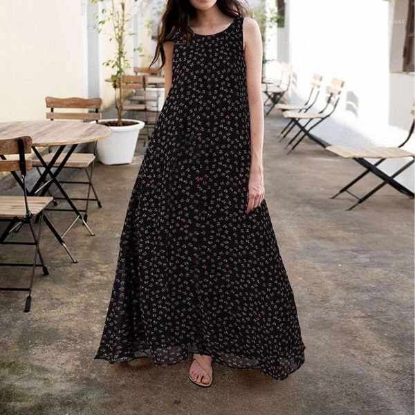 zanzea bohemian women sundress summer sleeveless dress casual loose floral print long maxi vestidos female holiday beach robe1, Black;red
zanzea bohemian women sundress summer sleeveless dress casual loose floral print long maxi vestidos female holiday beach robe1, Black;red