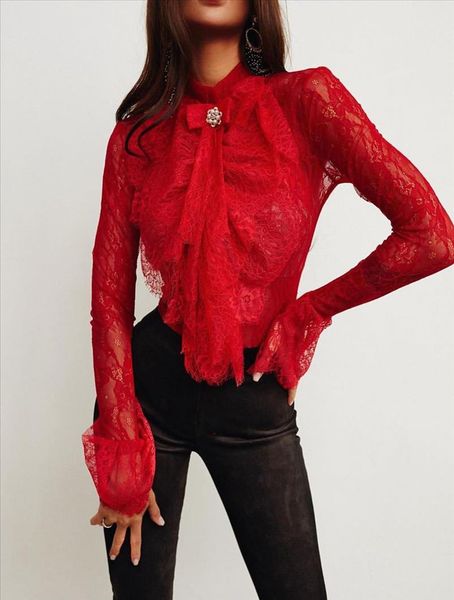 2020 women fashion long sleeve tie neck lace shirt ladies multi layer formal blouse clothes summer clothes, White
2020 women fashion long sleeve tie neck lace shirt ladies multi layer formal blouse clothes summer clothes, White