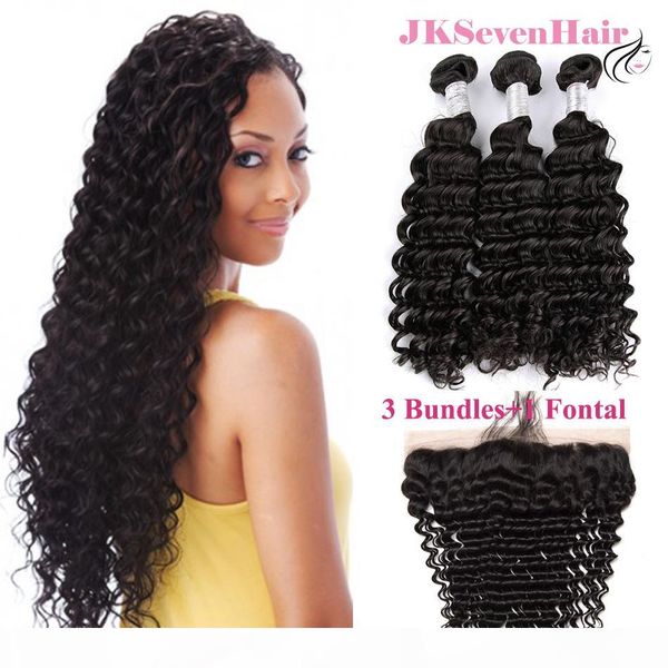 10a grade deep wave 100% human virgin brazilian hair extensions 3 bundles with 13x4inch lace frontal peruvian malaysian hair wefts, Black
10a grade deep wave 100% human virgin brazilian hair extensions 3 bundles with 13x4inch lace frontal peruvian malaysian hair wefts, Black