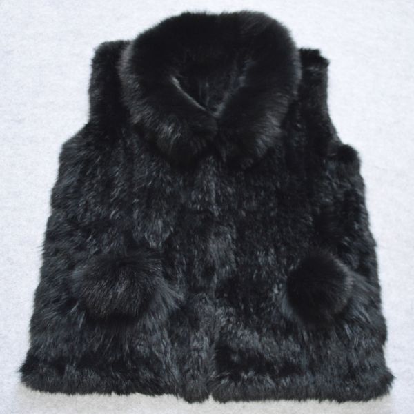 fashion fashionable new real women gilet genuine knitted rabbit vests quality, Black
fashion fashionable new real women gilet genuine knitted rabbit vests quality, Black