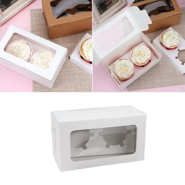 10pcs 2 cavities paper cupcake box dessert containers bakery cake carriers for home dessert shop (white)
10pcs 2 cavities paper cupcake box dessert containers bakery cake carriers for home dessert shop (white)